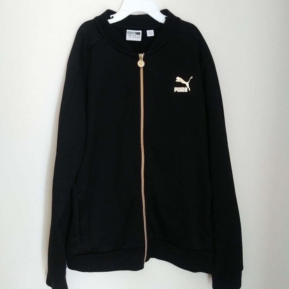 Puma Black Sweater With Gold Zipper Women